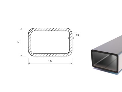 Profil stalowy ocynkowany 120x20x1,25