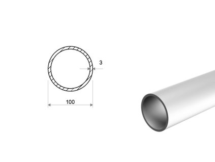 Rura aluminiowa 100x3