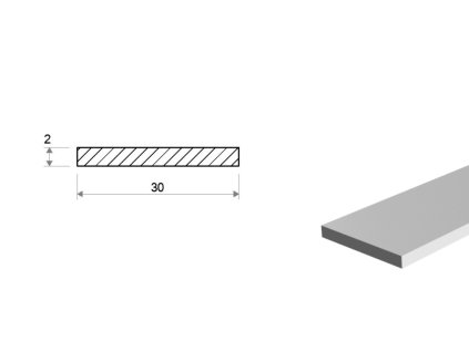 Płaskownik aluminiowy 30x2