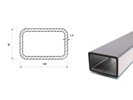 Profil stalowy 100x20x1,5