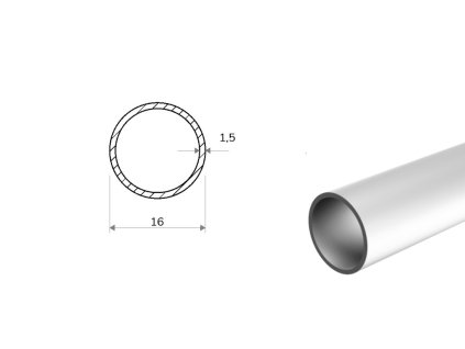 Rura aluminiowa 16x1,5