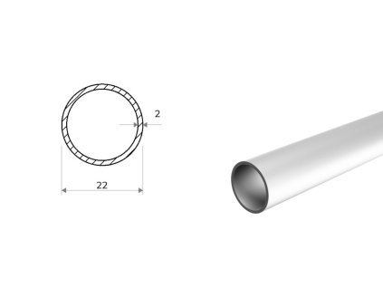 Rura aluminiowa 22x2