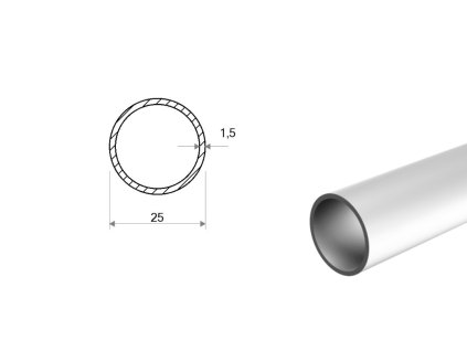 Rura aluminiowa 25x1,5