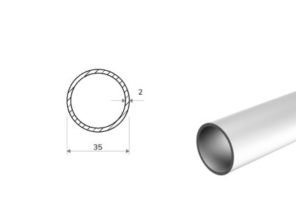 Rura aluminiowa 35x2