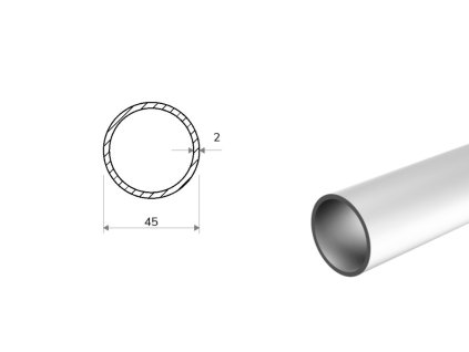 Rura aluminiowa 45x2