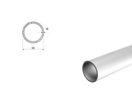 Rura aluminiowa 50x10