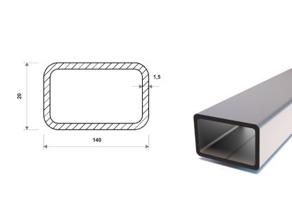 Profil stalowy 140x20x1,5