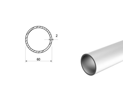 Rura aluminiowa 60x2