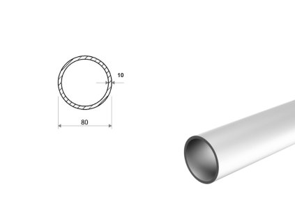 Rura aluminiowa 80x10