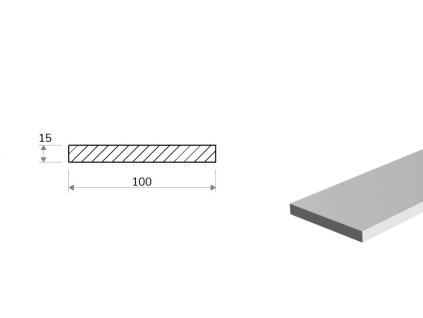 Płaskownik aluminiowy 100x15