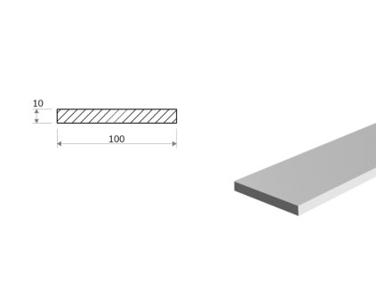 Płaskownik aluminiowy 100x10