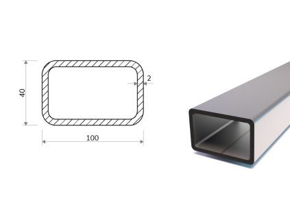 Profil stalowy 100x40x2