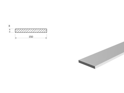 Płaskownik aluminiowy 150x8