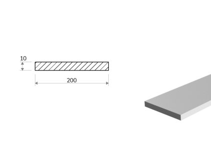 Płaskownik aluminiowy 200x10