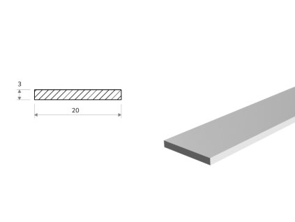 Płaskownik aluminiowy 20x3