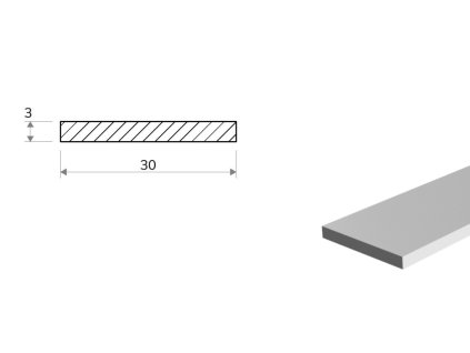 Płaskownik aluminiowy 30x3