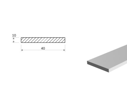 Płaskownik aluminiowy 40x10