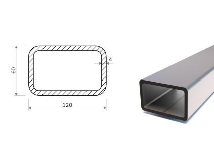 Profil stalowy 120x60x4