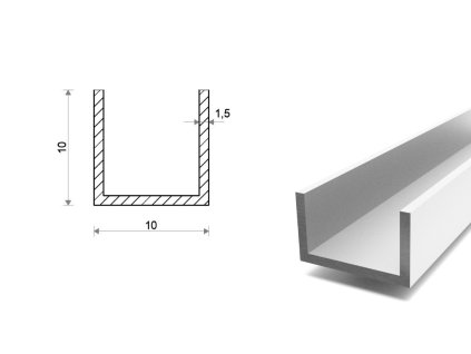 Ceownik aluminiowy 10x10x10x1,5