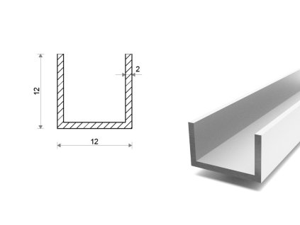 Ceownik aluminiowy 12x12x12x2