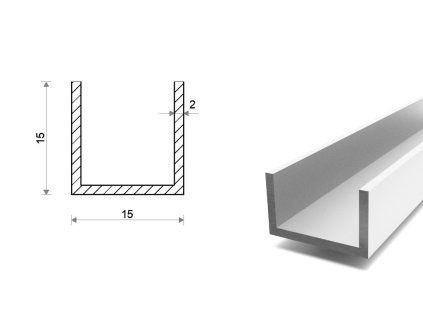 Ceownik aluminiowy 15x15x15x2