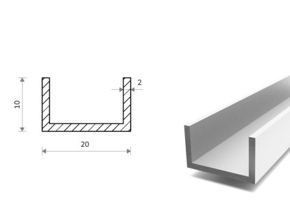 Ceownik aluminiowy 10x20x10x2