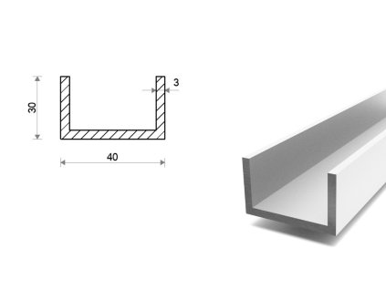 Ceownik aluminiowy 30x40x30x3