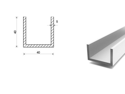 Ceownik aluminiowy 40x40x40x5