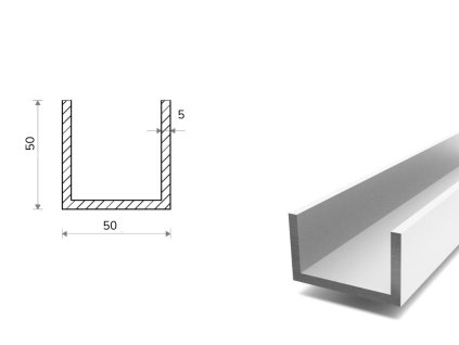 Ceownik aluminiowy 50x50x50x5