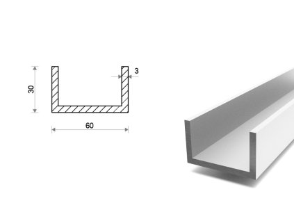 Ceownik aluminiowy 30x60x30x3