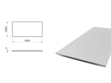 Blacha aluminiowa 4x1000x2000 (5754) (H22) (z folią)