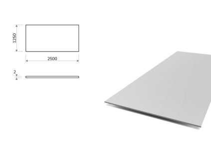 Blacha aluminiowa 2x1250x2500 (5754) (z folią)