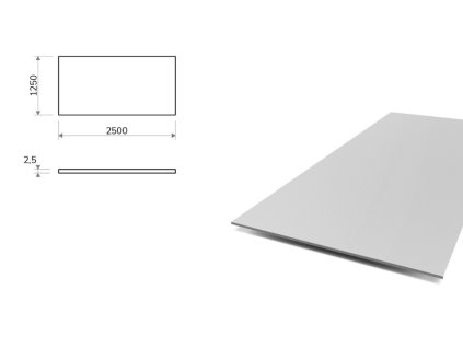 Blacha aluminiowa 2,5x1250x2500 (5754) (z folią)