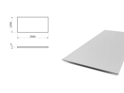 Blacha aluminiowa 3x1250x2500 (5754) (z folią)