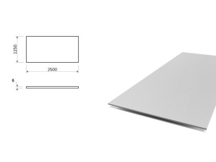 Blacha aluminiowa 6x1250x2500 (5754) (z folią)