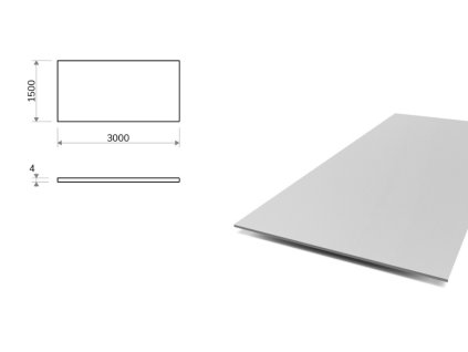 Blacha aluminiowa 4x1500x3000 (5754) (z folią)