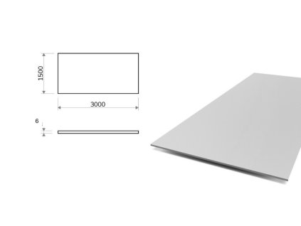 Blacha aluminiowa 6x1500x3000 (5754) (z folią)